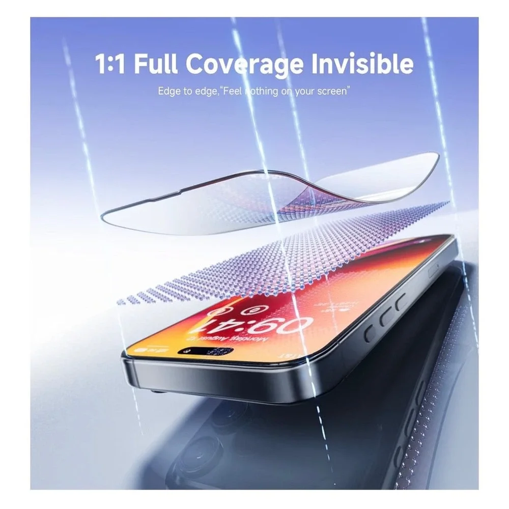 DMJN 2 Pack iPhone 16 Pro Max Screen Protector 9H+ Tempered Glass Shatterproof